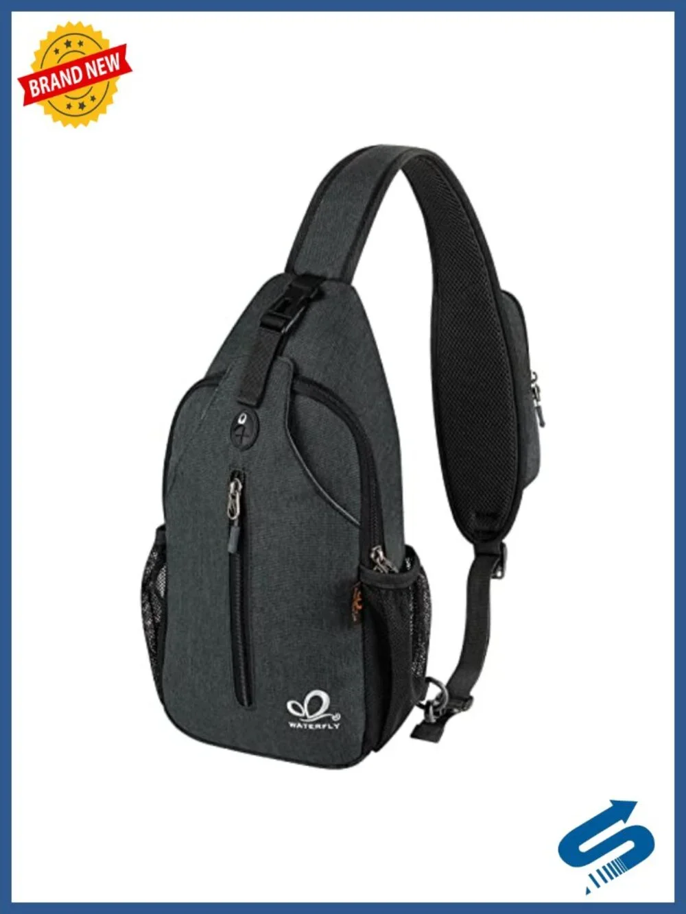 Water-Resistant Crossbody Sling Backpack Hiking Travel Daypack